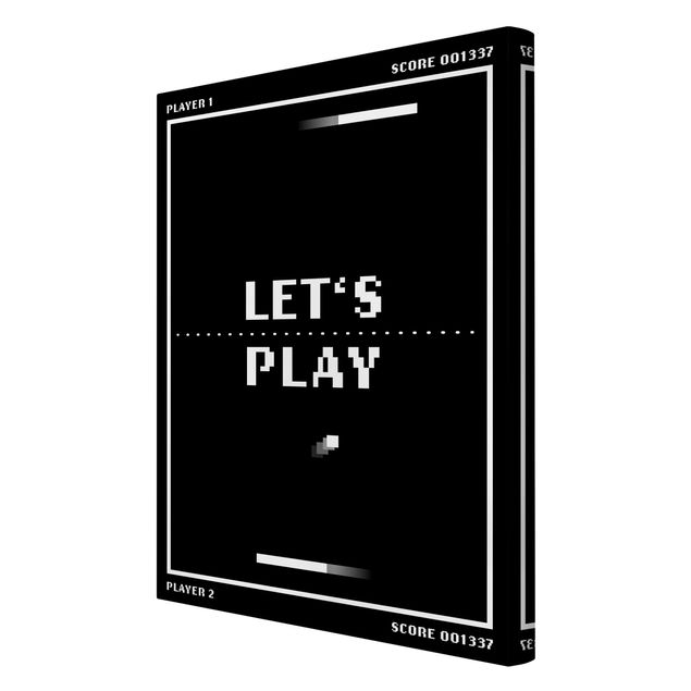 Lienzos Classical Video Game In Black And White Let's Play