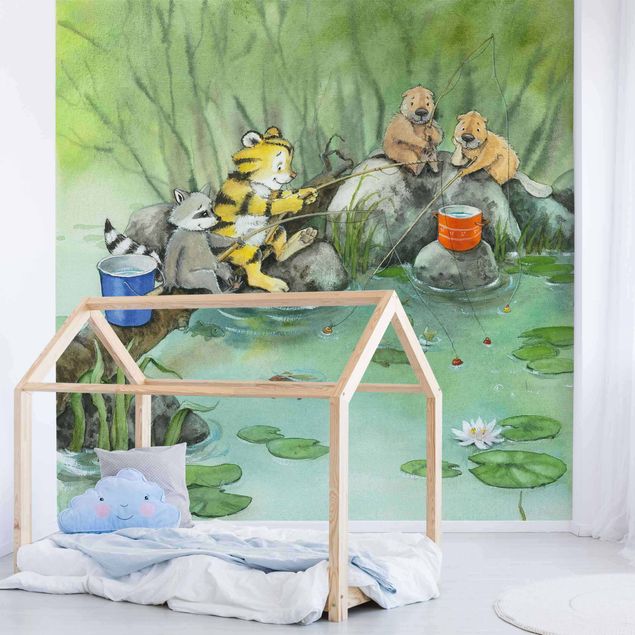 Papel pintado salón moderno Little Tiger - Fishing