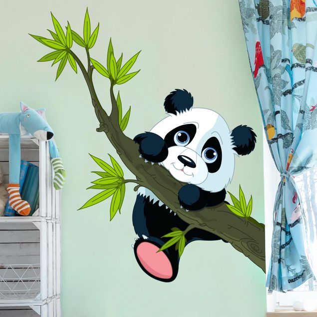Vinilos de pared pandas Climbing panda