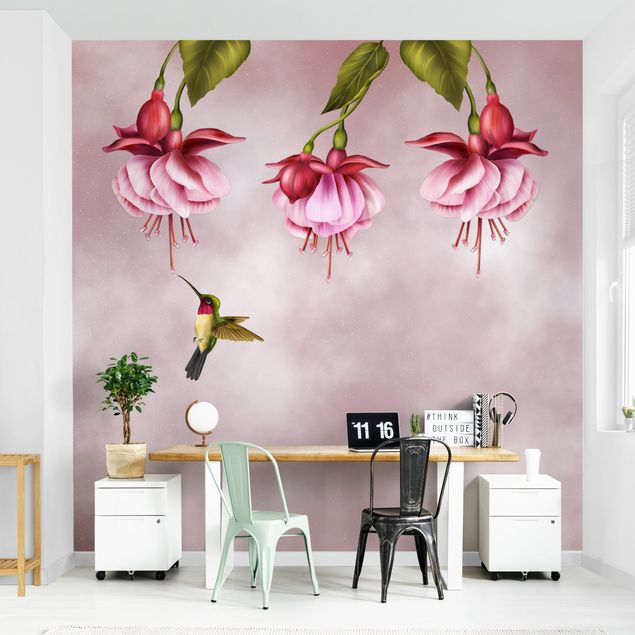 Papel pintado salón moderno Hummingbird