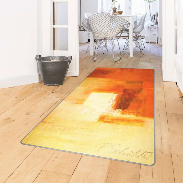 Alfombras modernas Composition In Orange And Brown 03