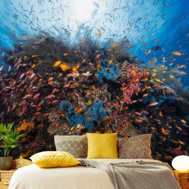Papel pintado fondo marino Lagoon With Fish