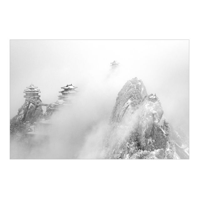 Papeles pintados Laojun Mountains In China Black And White