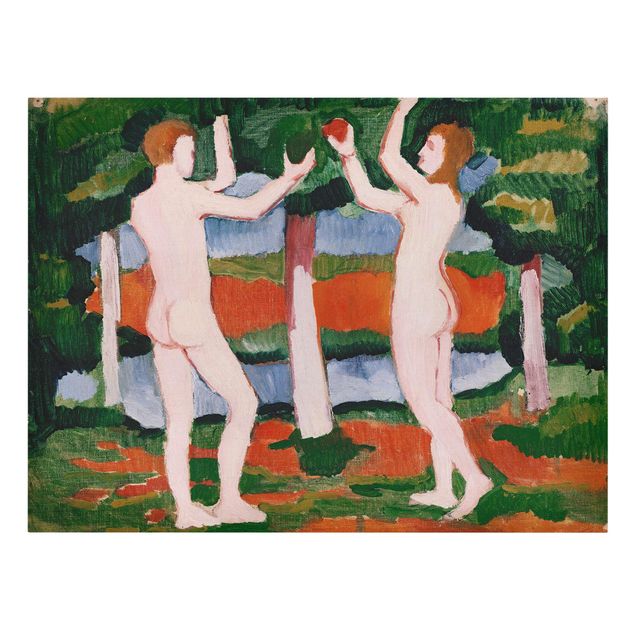Lienzos de cuadros famosos August Macke - Adam And Eve
