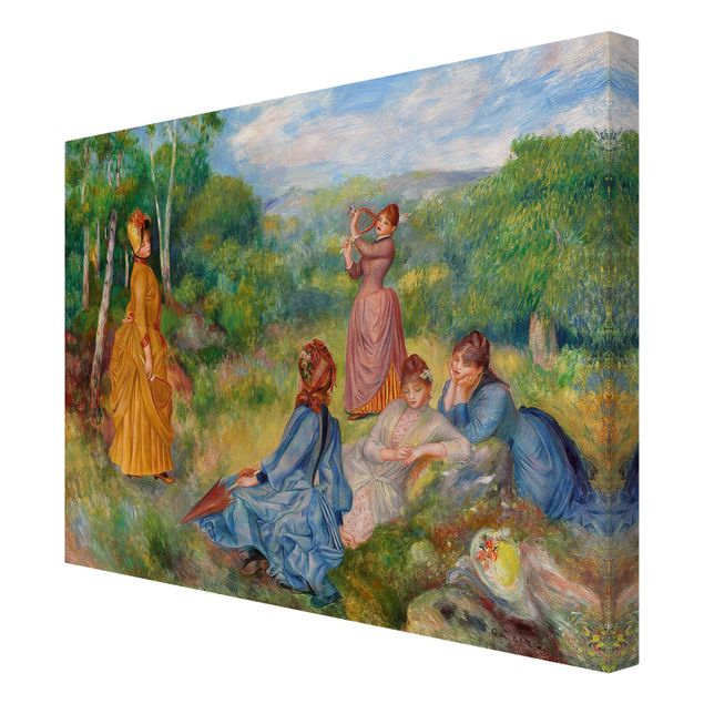 Cuadros de paisajes naturales  Auguste Renoir - Young Ladies Playing Badminton