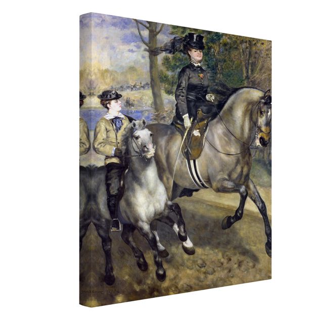 Lienzos caballos Auguste Renoir - Riding in the Bois de Boulogne