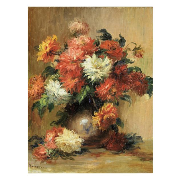 Cuadros en lienzo de flores Auguste Renoir - Still Life with Dahlias