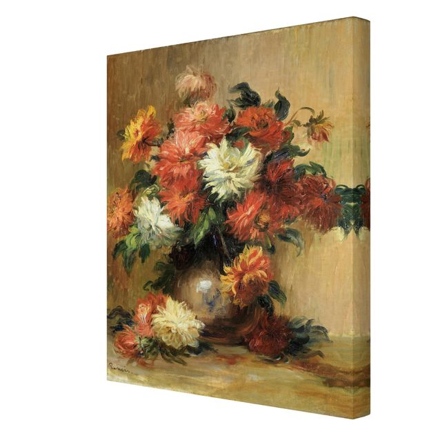 Cuadros de plantas naturales Auguste Renoir - Still Life with Dahlias