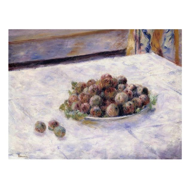 Lienzos de cuadros famosos Auguste Renoir - Still Life, A Plate Of Plums