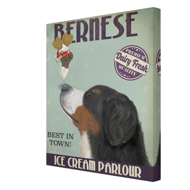 Cuadros con frases Bernese Mountain Dog With Ice