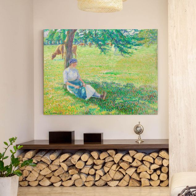Cuadros impresionistas Camille Pissarro - Cowgirl, Eragny