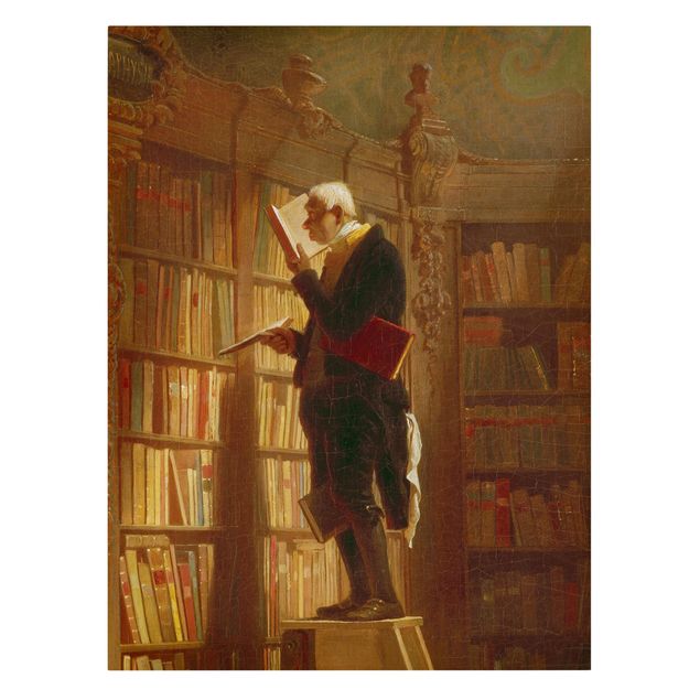 Lienzos de cuadros famosos Carl Spitzweg - The Bookworm (Detail)