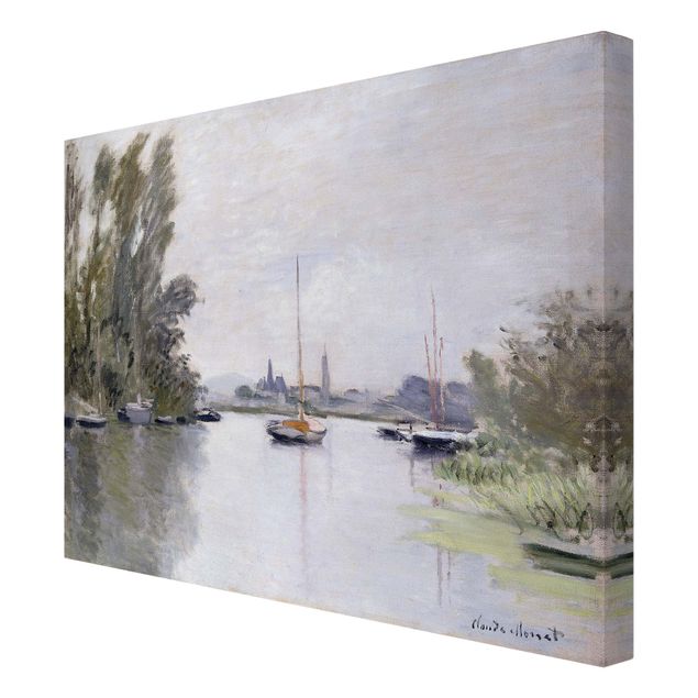 Lienzos ciudades Claude Monet - Argenteuil Seen From The Small Arm Of The Seine