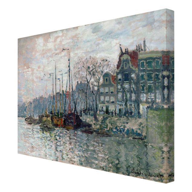 Cuadros arquitectura Claude Monet - View Of The Prins Hendrikkade And The Kromme Waal In Amsterdam