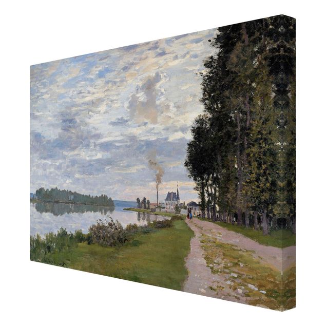 Lienzos de cuadros famosos Claude Monet - The Waterfront At Argenteuil