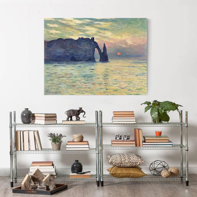 Cuadros Impresionismo Claude Monet - The Cliff, Étretat, Sunset