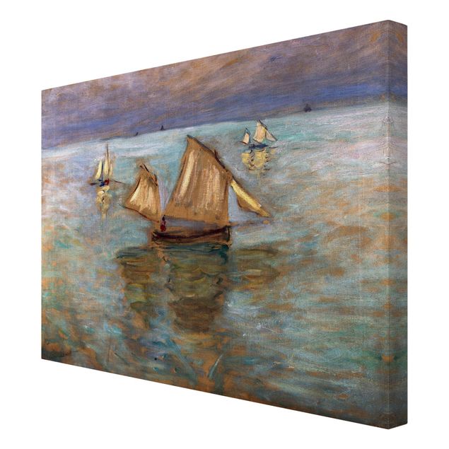 Cuadro con paisajes Claude Monet - Fishing Boats Near Pourville