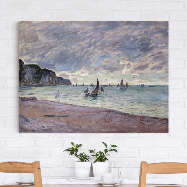 Decoración cocina Claude Monet - Fishing Boats In Front Of The Beach And Cliffs Of Pourville