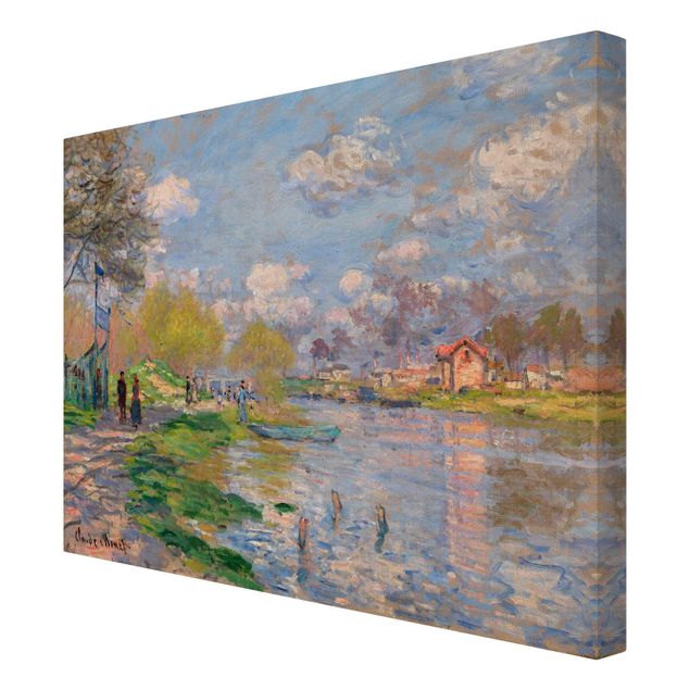 Lienzos de cuadros famosos Claude Monet - Spring On The Seine