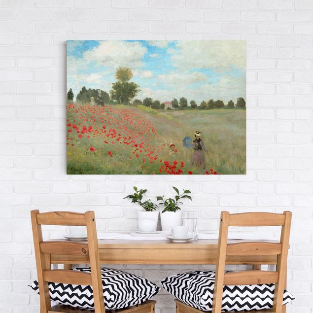 Lienzos de amapolas Claude Monet - Poppy Field Near Argenteuil