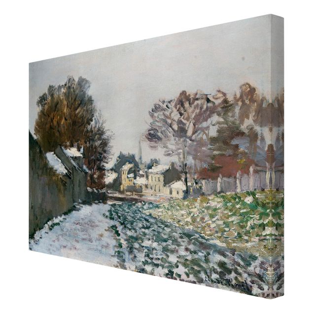 Lienzos de cuadros famosos Claude Monet - Snow At Argenteuil