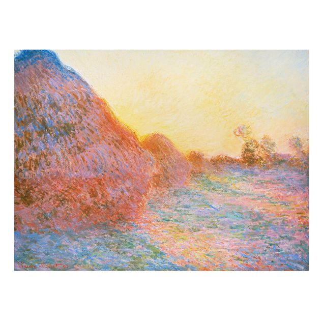 Lienzos de puesta de sol Claude Monet - Haystack In Sunlight