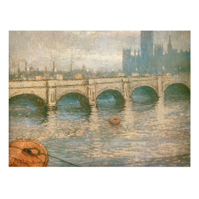 Cuadros famosos Claude Monet - Thames Bridge And Parliament Building In London