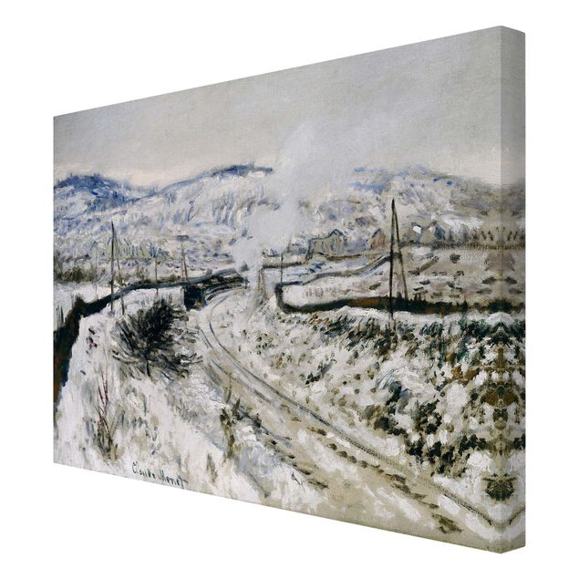 Cuadros montañas Claude Monet - Train In The Snow At Argenteuil