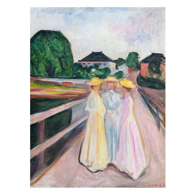 Reproducciones de cuadros Edvard Munch - Three Girls on the Bridge