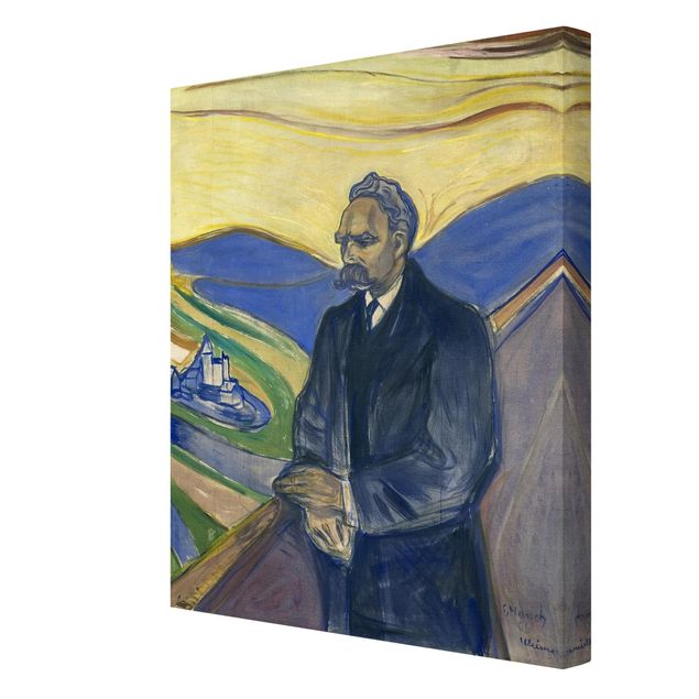 Lienzos de cuadros famosos Edvard Munch - Portrait of Friedrich Nietzsche
