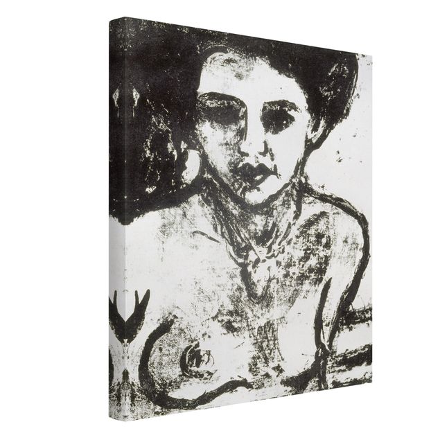 Lienzos blanco y negro Ernst Ludwig Kirchner - Artist's Child