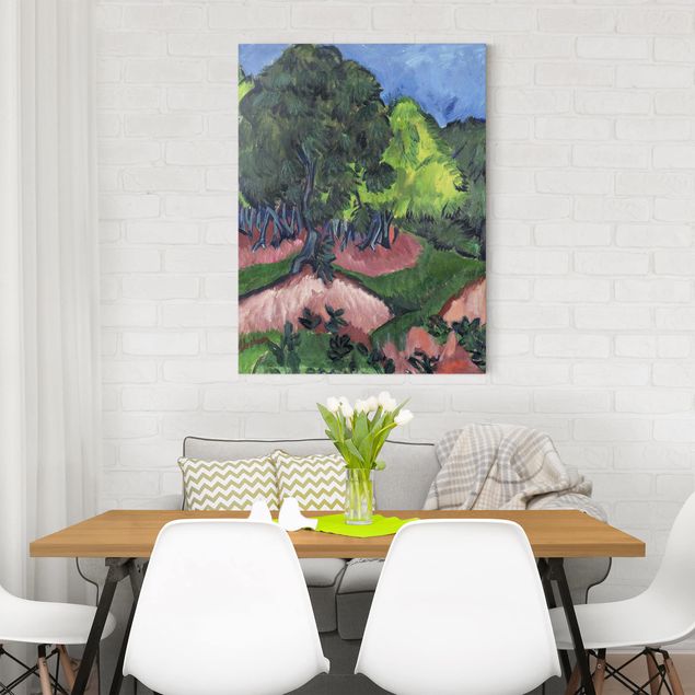 Reproducciones de cuadros Ernst Ludwig Kirchner - Landscape with Chestnut Tree