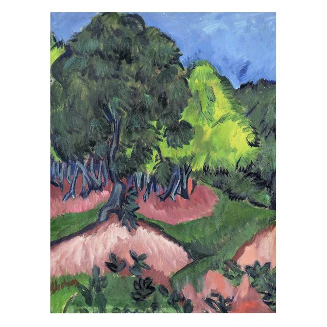 Cuadro con paisajes Ernst Ludwig Kirchner - Landscape with Chestnut Tree