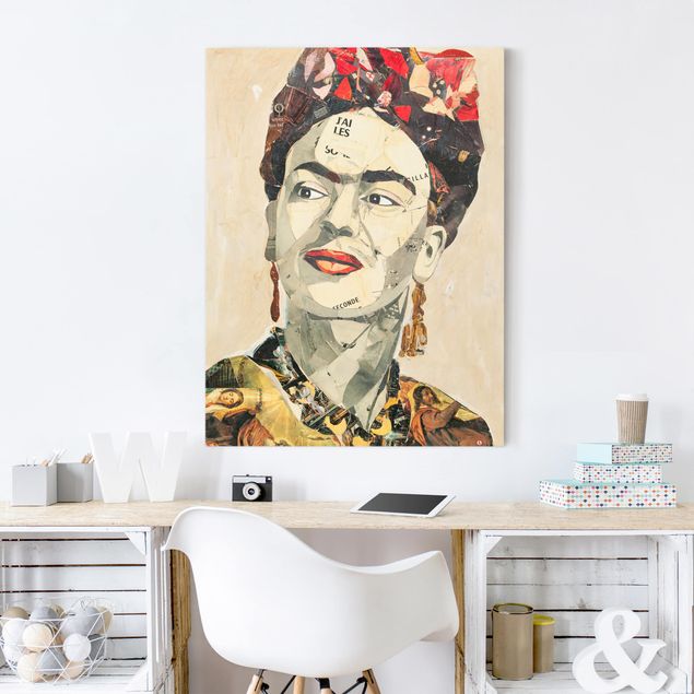 Lienzos de cuadros famosos Frida Kahlo - Collage No.2