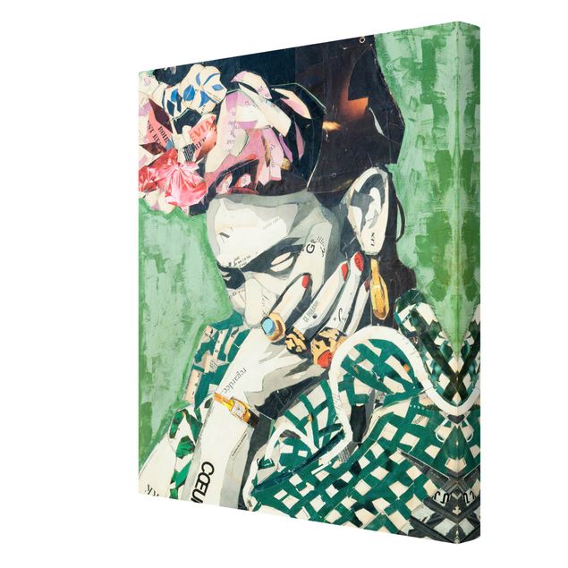 Cuadro verde Frida Kahlo - Collage No.3