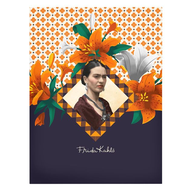 Cuadros de retratos Frida Kahlo - Lilies