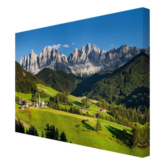 Lienzos de paisajes Odle In South Tyrol