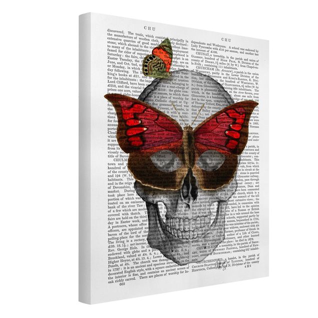 Lienzo frases Scary Reading - Butterfly Mask