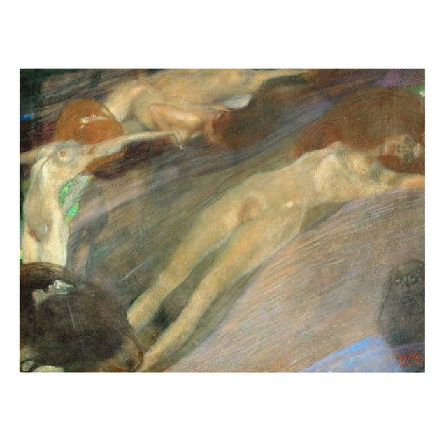 Cuadro mujer desnuda Gustav Klimt - Moving Water
