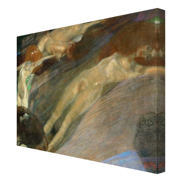 Lienzos de cuadros famosos Gustav Klimt - Moving Water