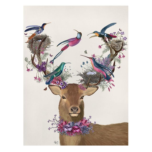 Cuadros modernos Stag With Pigeons
