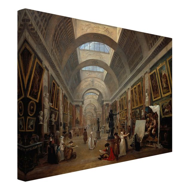 Estilos artísticos Hubert Robert - The Equipment Project For The Large Gallery Of The Louvre
