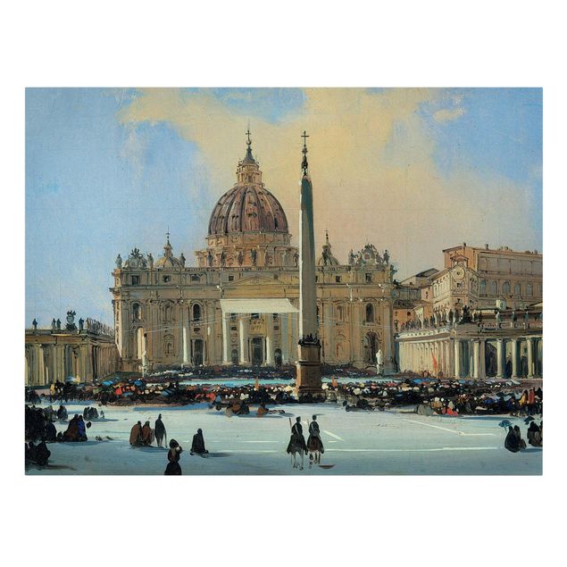 Estilos artísticos Ippolito Caffi - Pope Blessing In St. Peter'S Square In Rome