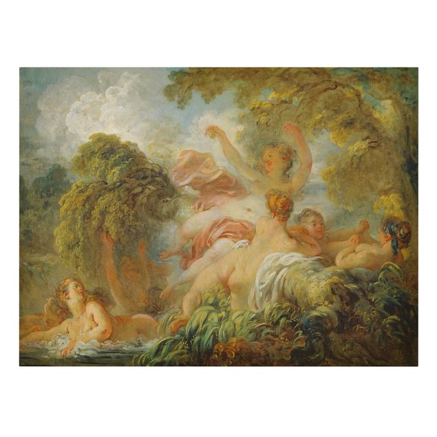 Lienzos de cuadros famosos Jean Honoré Fragonard - Bathing Girls