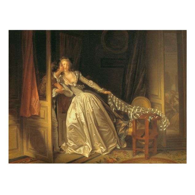 Lienzos de cuadros famosos Jean Honoré Fragonard - The Stolen Kiss