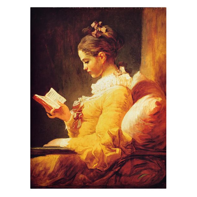 Lienzos de cuadros famosos Jean Honoré Fragonard - Young Girl Reading