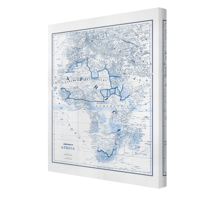 Cuadros azules Map In Blue Tones - Africa