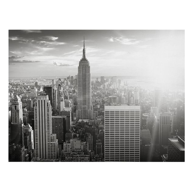 Lienzos blanco y negro Manhattan Skyline