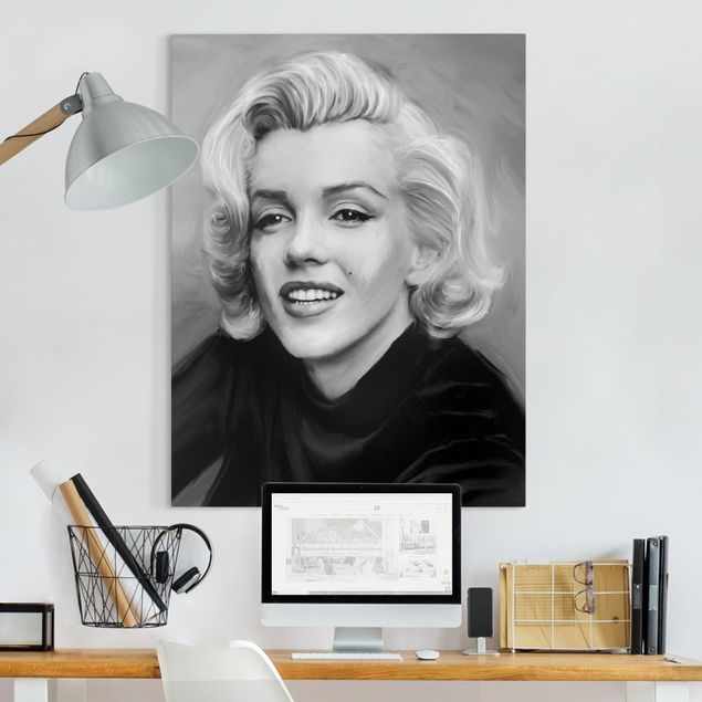 Lienzos blanco y negro Marilyn In Private