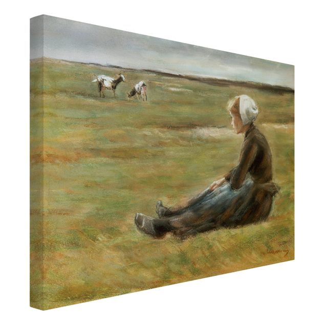 Estilos artísticos Max Liebermann - Goat Herdess In Sand Dunes